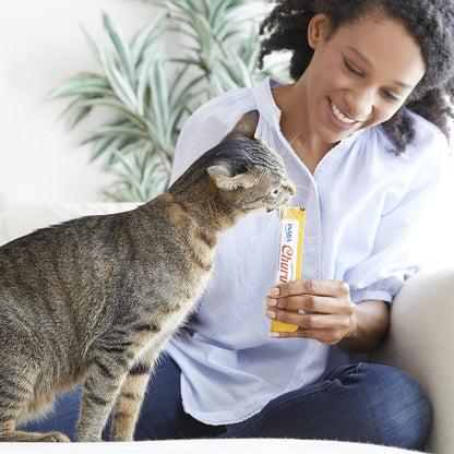 HOTINABA Churu Cat Treats, Lickable, Squeezable Creamy Purée Cat Treat with Green Tea Extract & Taurine, 0.5 Ounces Each Tube, 20 Tubes, Chicken Variety Box