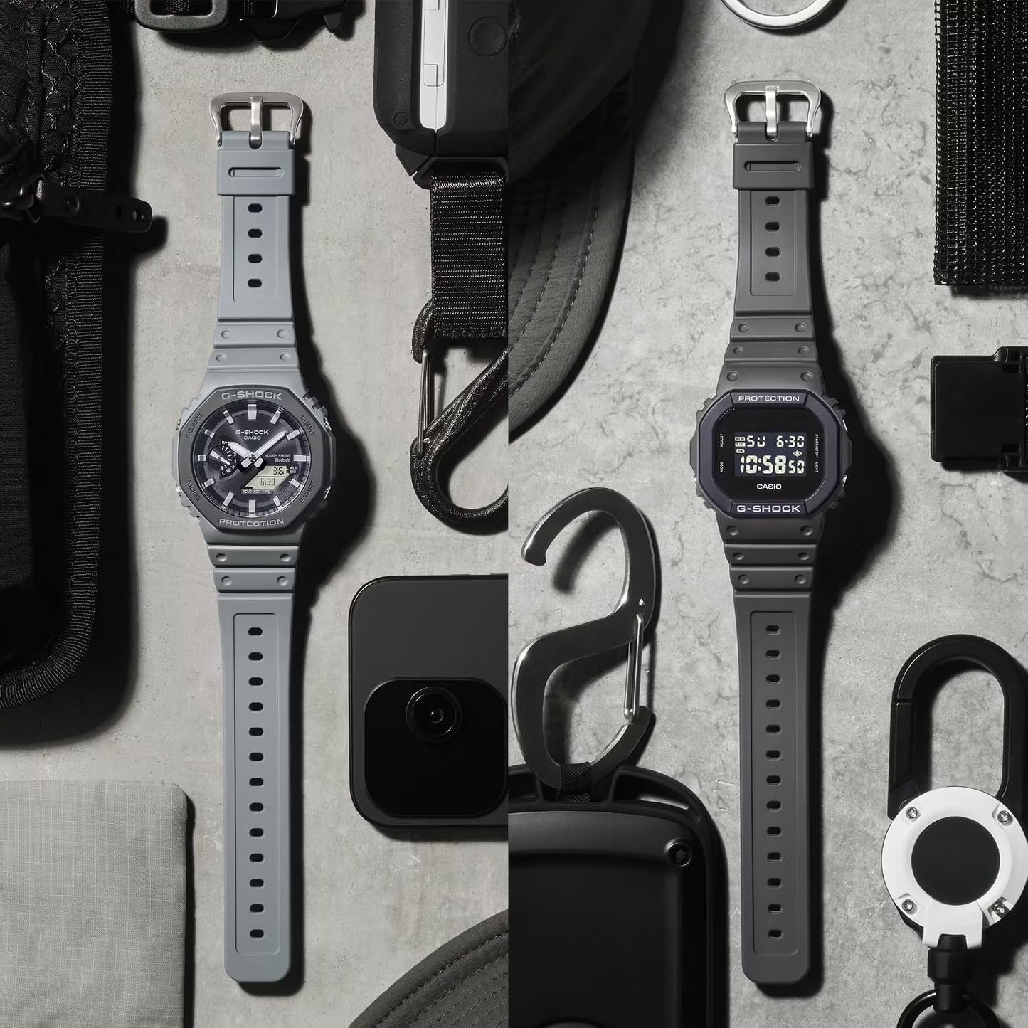 HOTCasio DW5610UU-8 Men's Classic Urban Utility Gray Resin Band Alarm Chronograph G Shock Watch