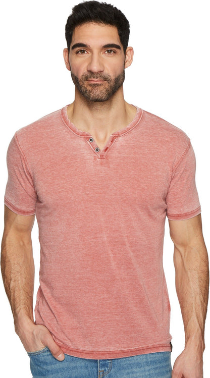 HOTLucky Brand Men's Venice Burnout Notch Neck Tee Shirt