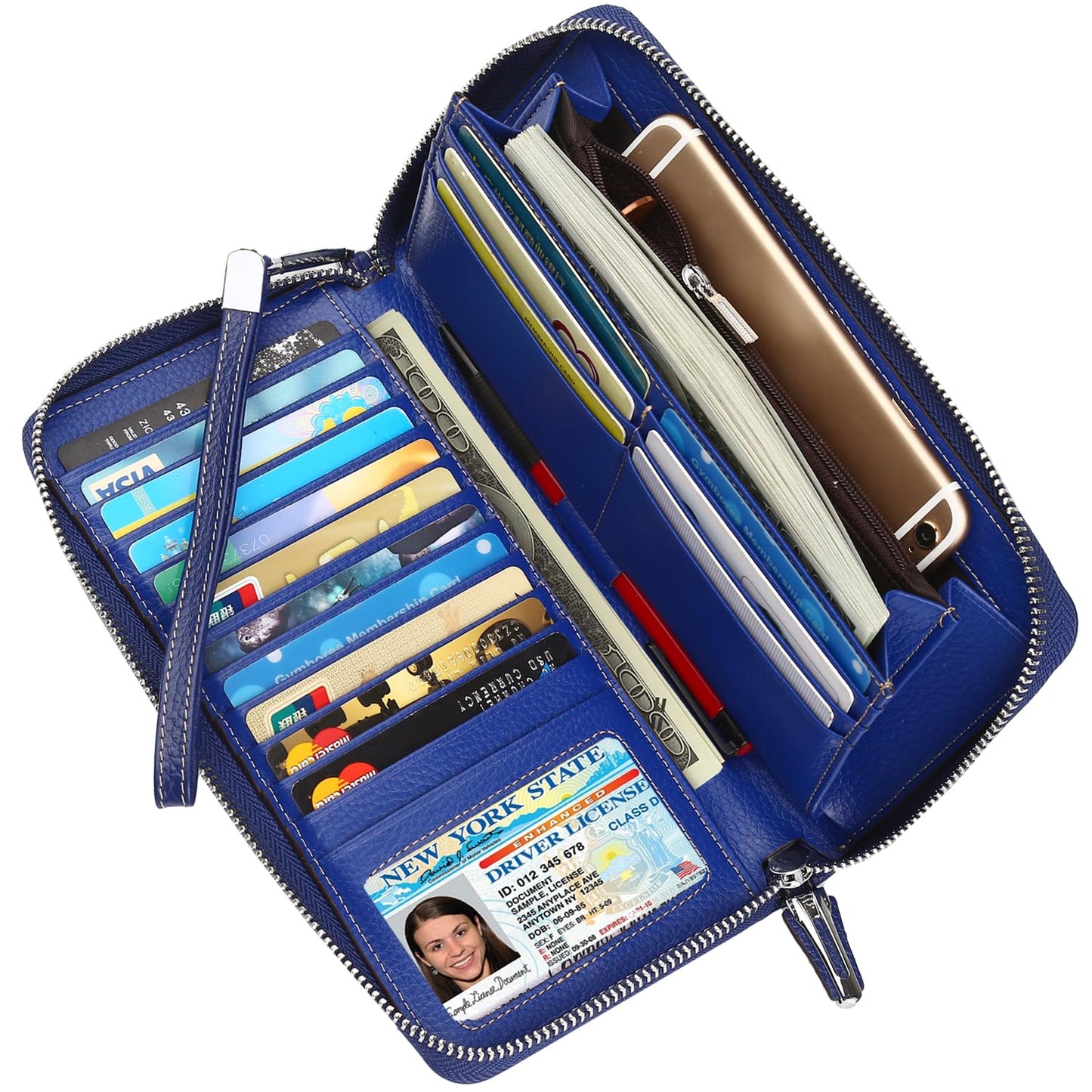 HOTLavemi Small Compact Women Wallet RFID Blocking Genuine Leather Bifold Purse with ID Windows
