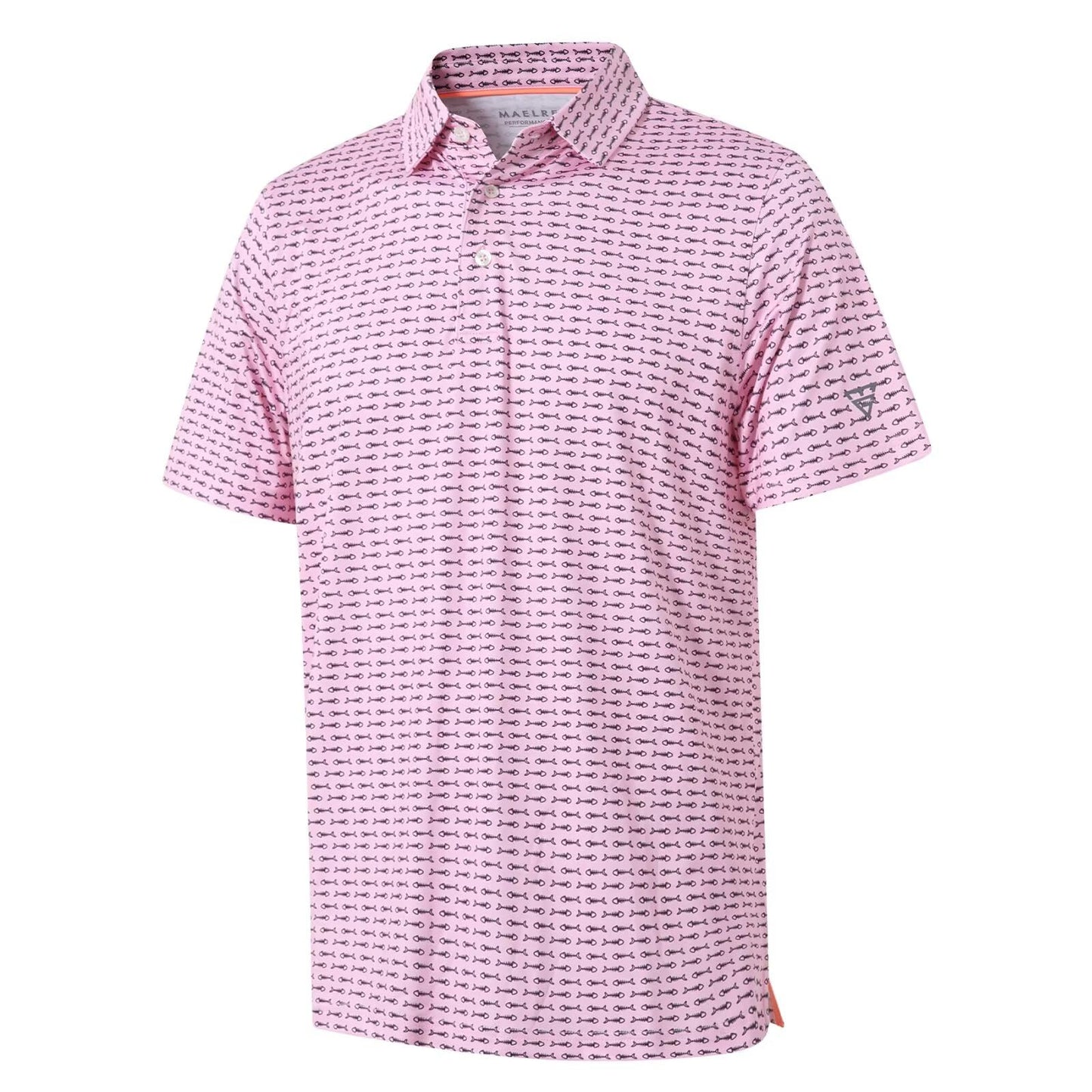 HOTGolf Shirts for Men Dry Fit Short Sleeve Print Performance Moisture Wicking Polo Shirt