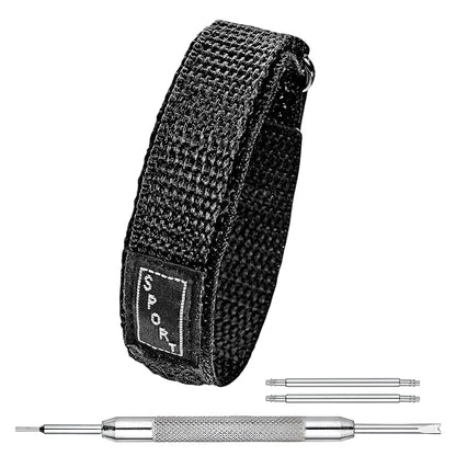 HOTAlpine Sporty Nylon Watch Band | Waterproof Velcro Quick Release Watch Bands | Lightweight & Adjustable Watch Straps for Men |Replacement Watch Band Compatible with Regular & Smart Watches