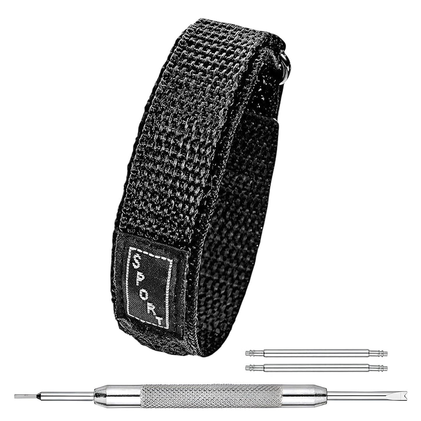 HOTAlpine Sporty Nylon Watch Band | Waterproof Velcro Quick Release Watch Bands |Lightweight & Adjustable Watch Straps for Men |Replacement Watch Band Compatible with Regular & Smart Watches