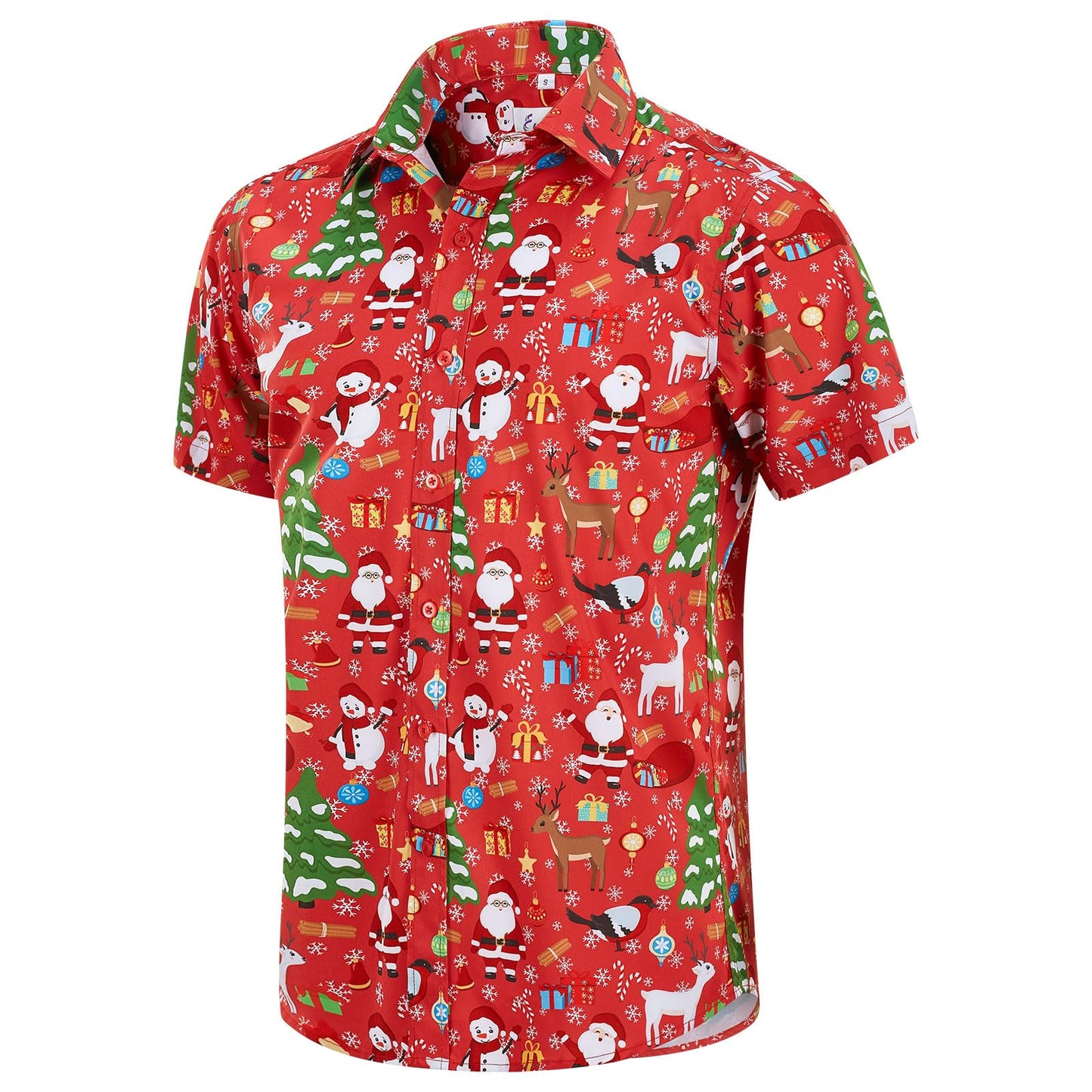 HOTEUOW Men's Hawaiian Shirt Short Sleeve Printed Button Down Beach Shirts