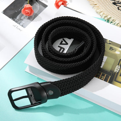 HOTAWAYTR Women Braided Elastic Belt - Women Stretch Woven Fabric Belt for Jeans