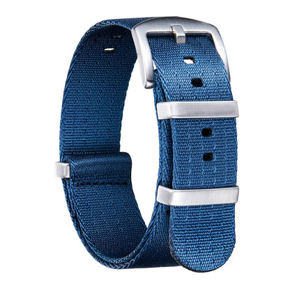 HOTBINLUN Nylon Watch Band 18mm,20mm,22mm,24mm Rugged Military Replacement Watch Straps Silver&Black Stainless Buckle Heavy-Duty Wristband For Traditional Men Women Watches