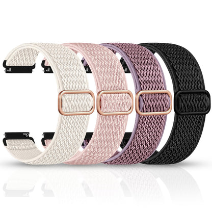 HOTEasuny 4 Pack Elastic 22mm 20mm 18mm Watch Band Compatible with Garmin Vivoactive 5/6 Watch Bands, Venu 3/4, Sport Quick Release Replacement Strap for Venu 3S/2S, Forerunner 165/265/255/55 Men Women