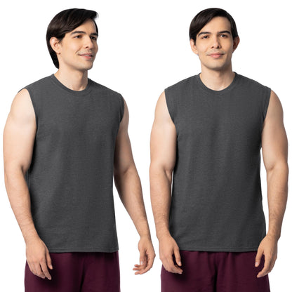 HOTFruit of the Loom Men's Eversoft Cotton Sleeveless T Shirts, Breathable & Moisture Wicking with Odor Control, Sizes S-4X