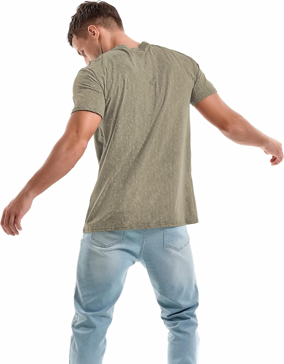 HOTKLIEGOU Men's T-Shirts - Premium Cotton Crew Neck Tees S - 4XL