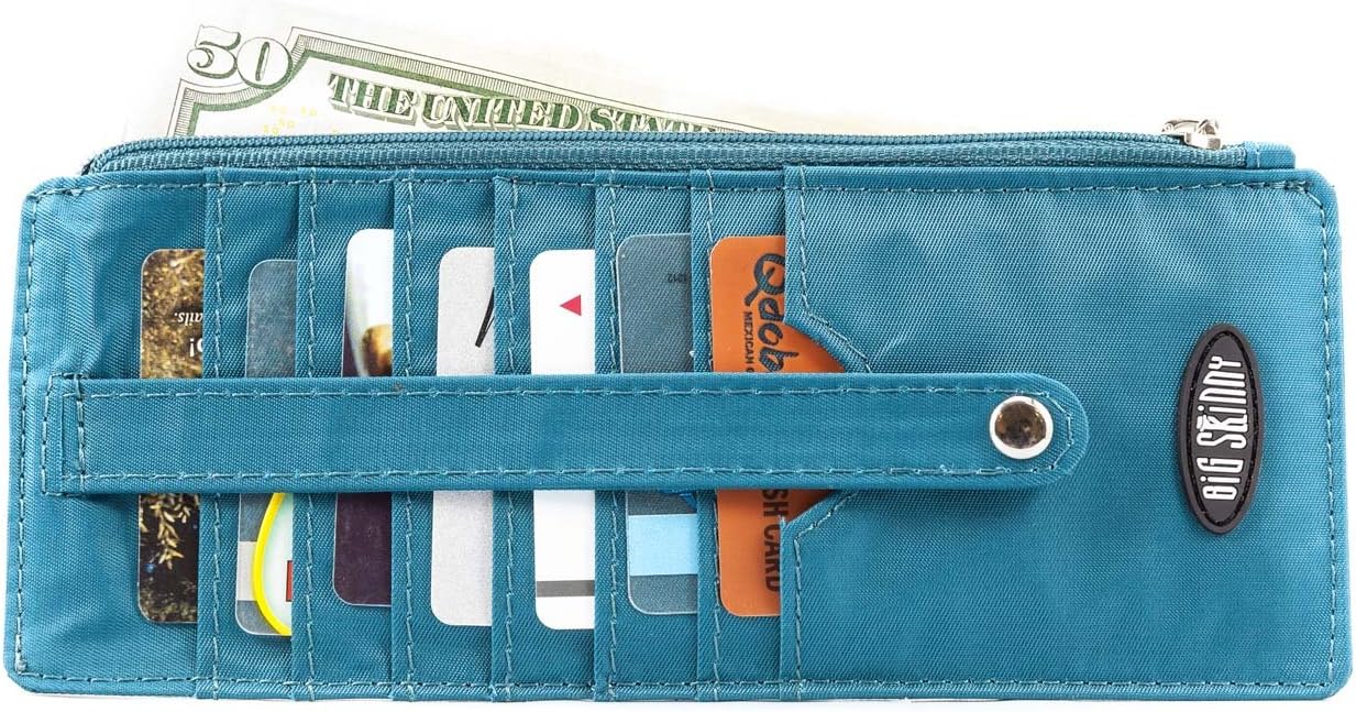 HOTBig Skinny Women's Jaguar Credit Card Slim Wallet, Holds Up to 25 Cards