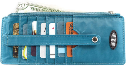 HOTBig Skinny Women's Jaguar Credit Card Slim Wallet, Holds Up to 25 Cards
