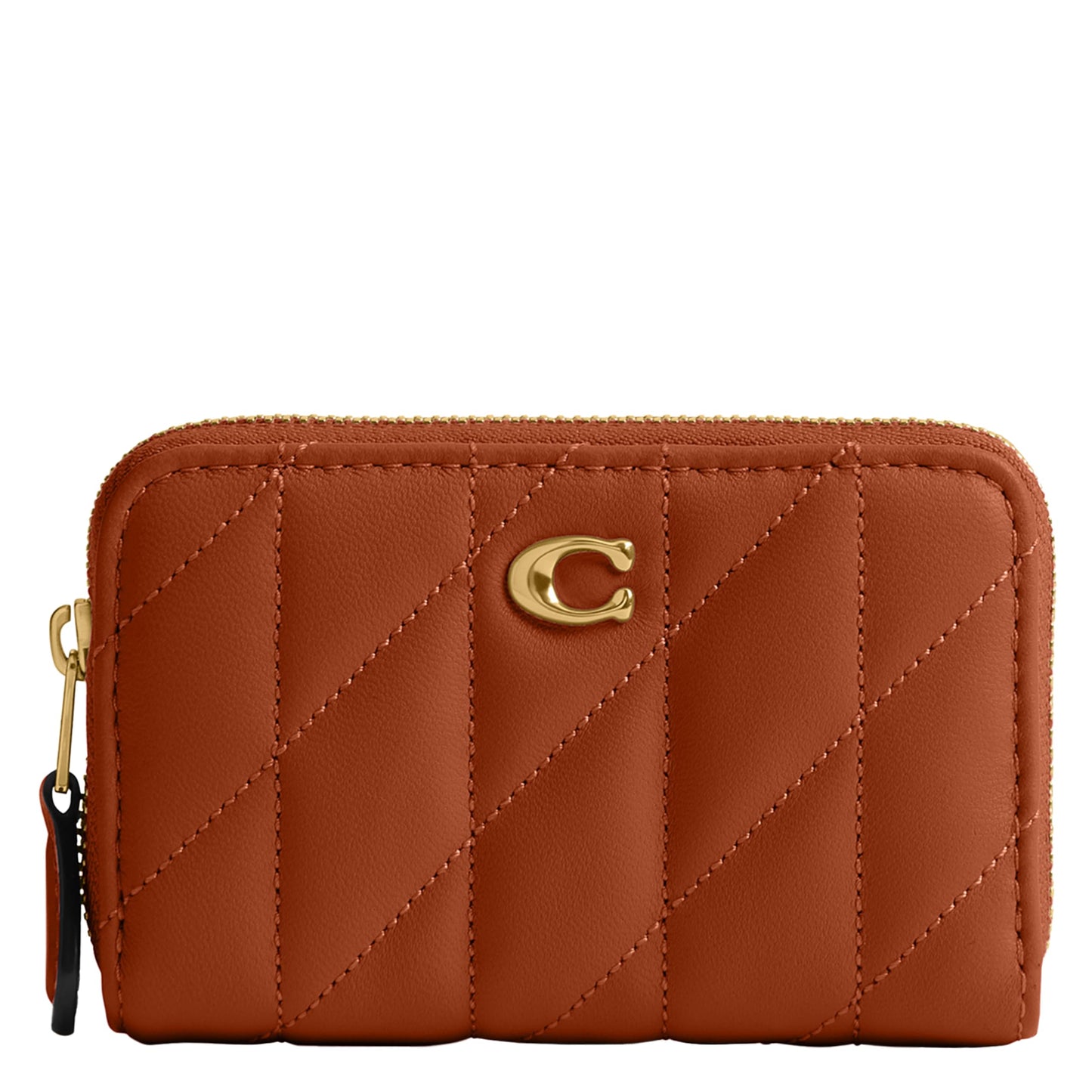 HOTCoach Essential Small Zip Around Card Case with Quilting