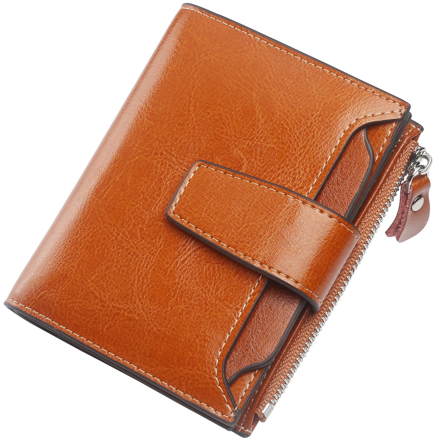 HOTLavemi Small Compact Women Wallet RFID Blocking Genuine Leather Bifold Purse with ID Windows