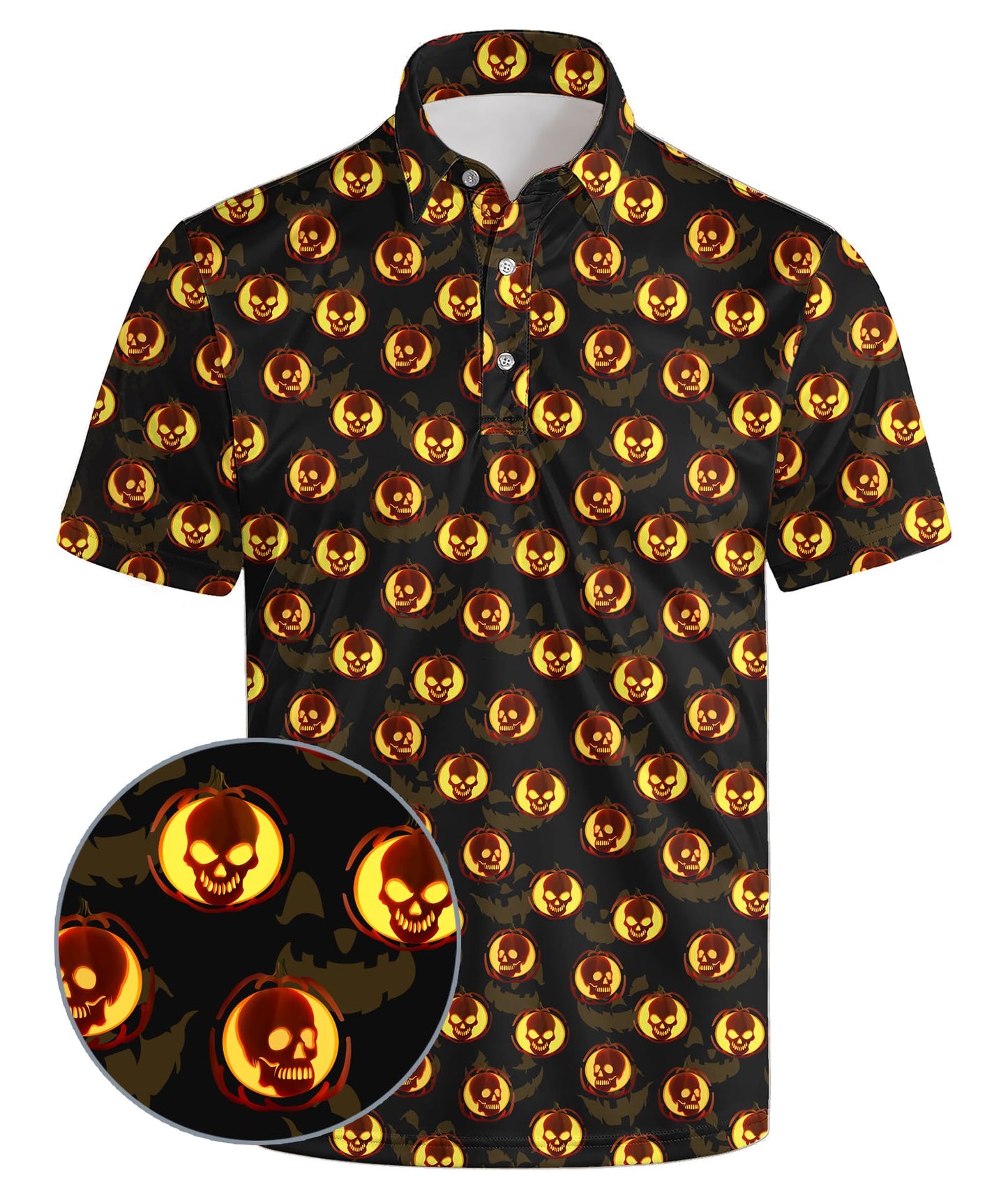 HOTGolf Polo Shirts for Men Funny Print Quick Dry Short Sleeve Performance Golf Shirts Moisture Wicking Polo Shirts