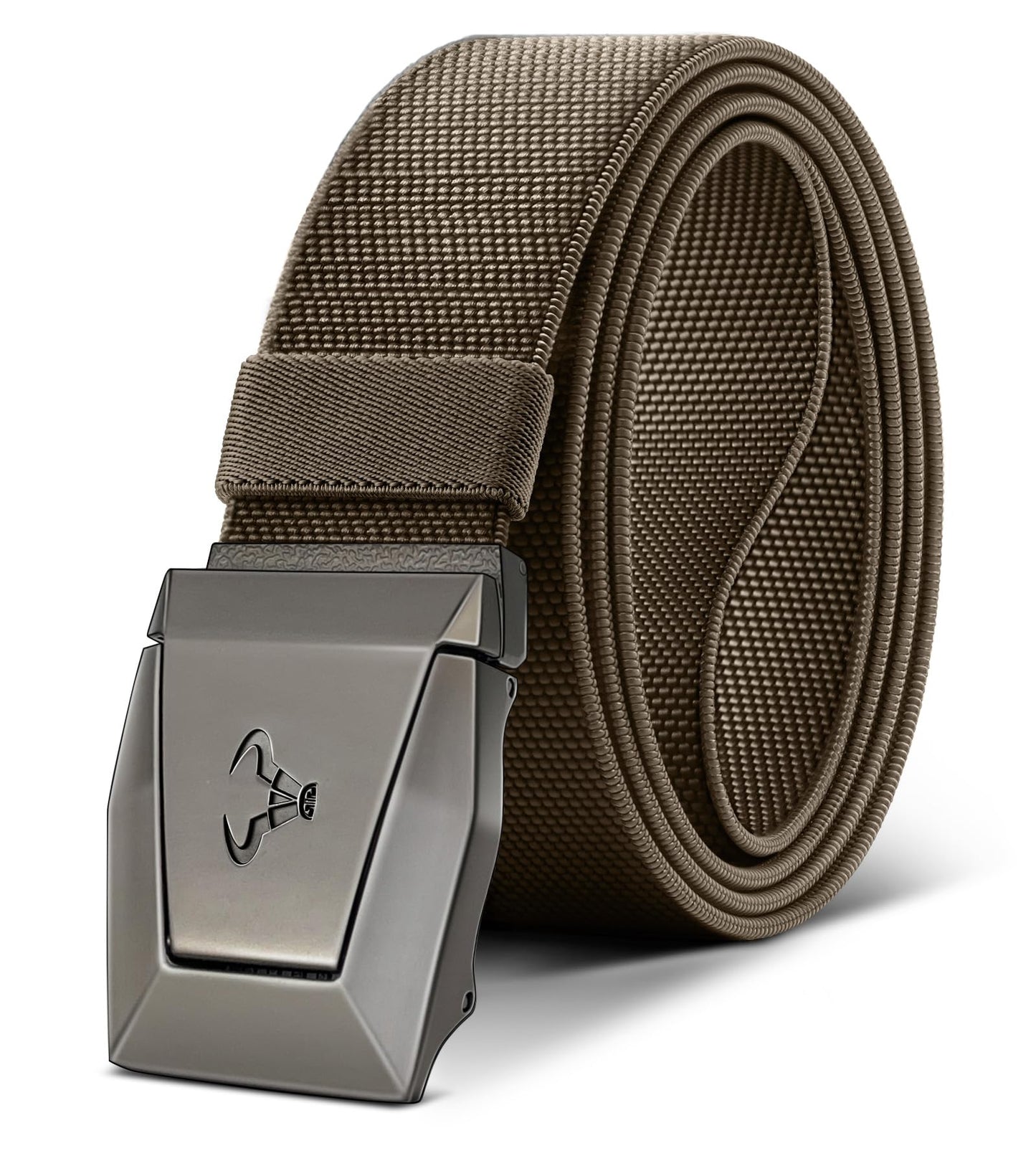HOTBULLIANT Stretch Tactical Web Belt For Men-Trimmable 1.5"-Adjustable Fit | Smooth Sliding | Adjustable for Precise Fit | Tailored Size | Rugged Nylon for Heavy Duty, Hiking, Hunting