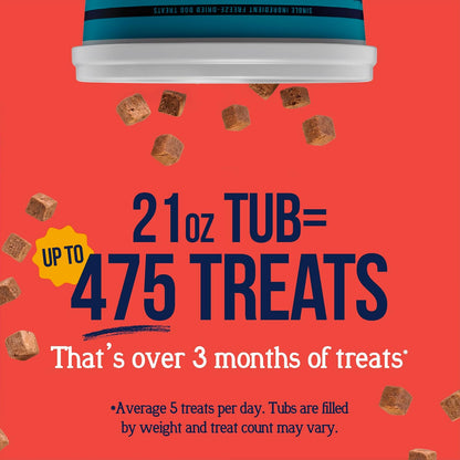 HOTStewart Freeze Dried Dog Treats, 100% Beef Liver, 21 oz Tub | Premium Quality Raw Protein, Single Ingredient, High Protein Training Treats & Food Topper, No Refrigeration, Cat Friendly