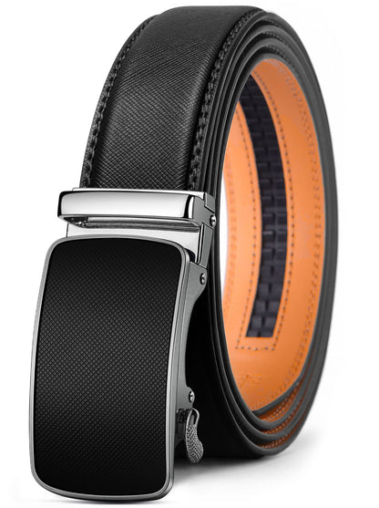 HOTBULLIANT Men's Belt,Slide Ratchet Belt Adjsutable For Men Suit Casual Jeans Gift Boxed,Trim To Fit