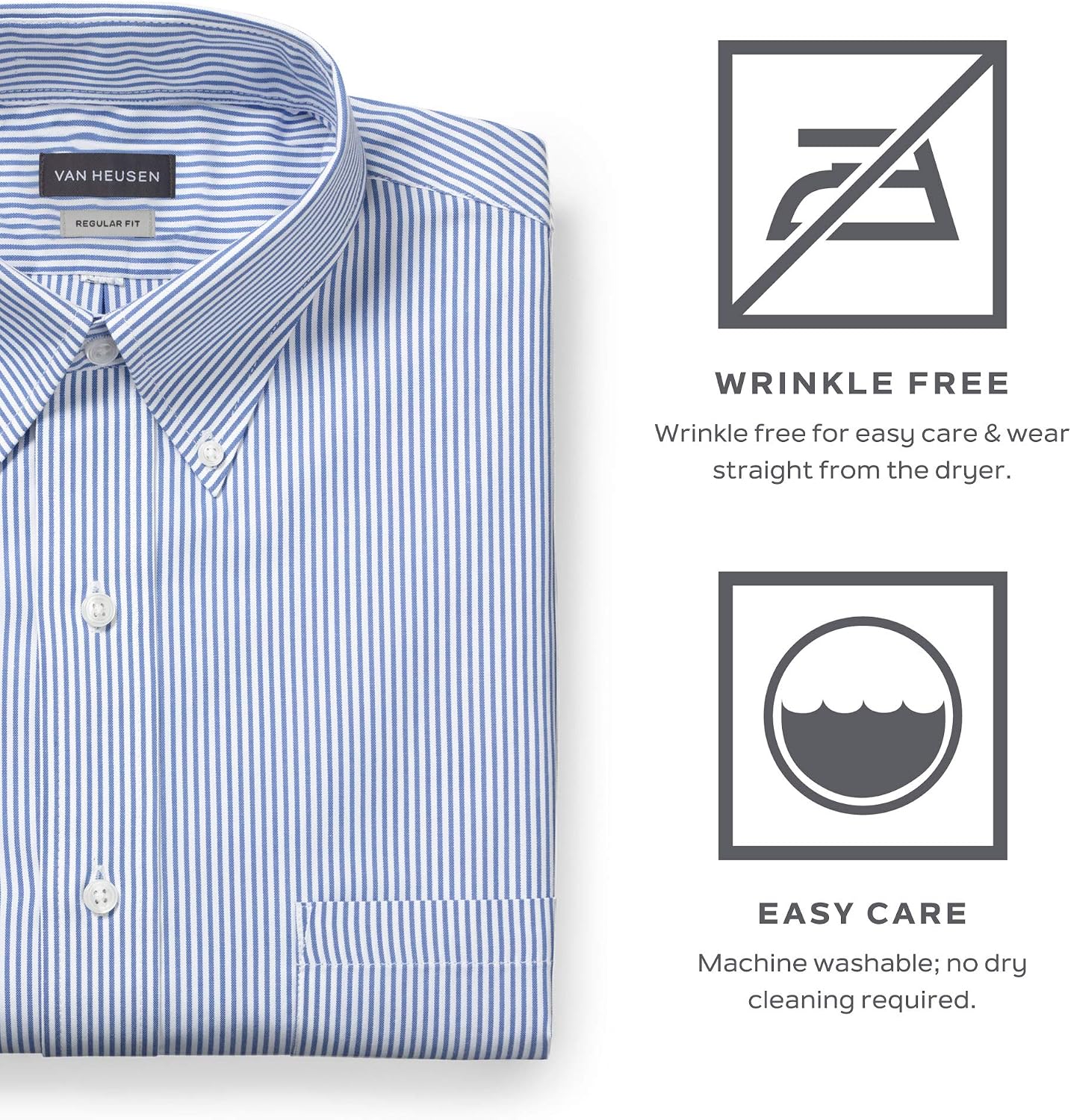 HOTVan Heusen Men's Pinpoint Solid Shirt