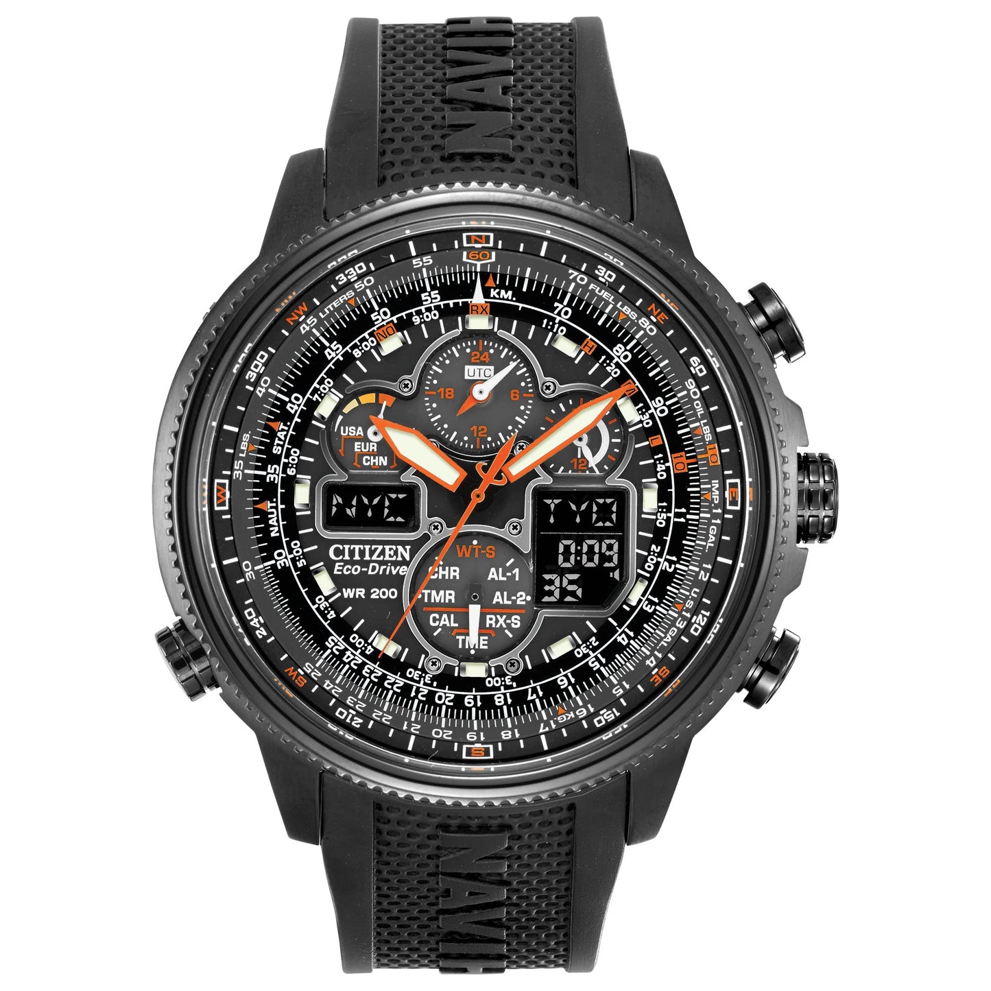 HOTCitizen Men's Promaster Navihawk A-T Eco-Drive Pilot Watch, Atomic Timekeeping, Chronograph
