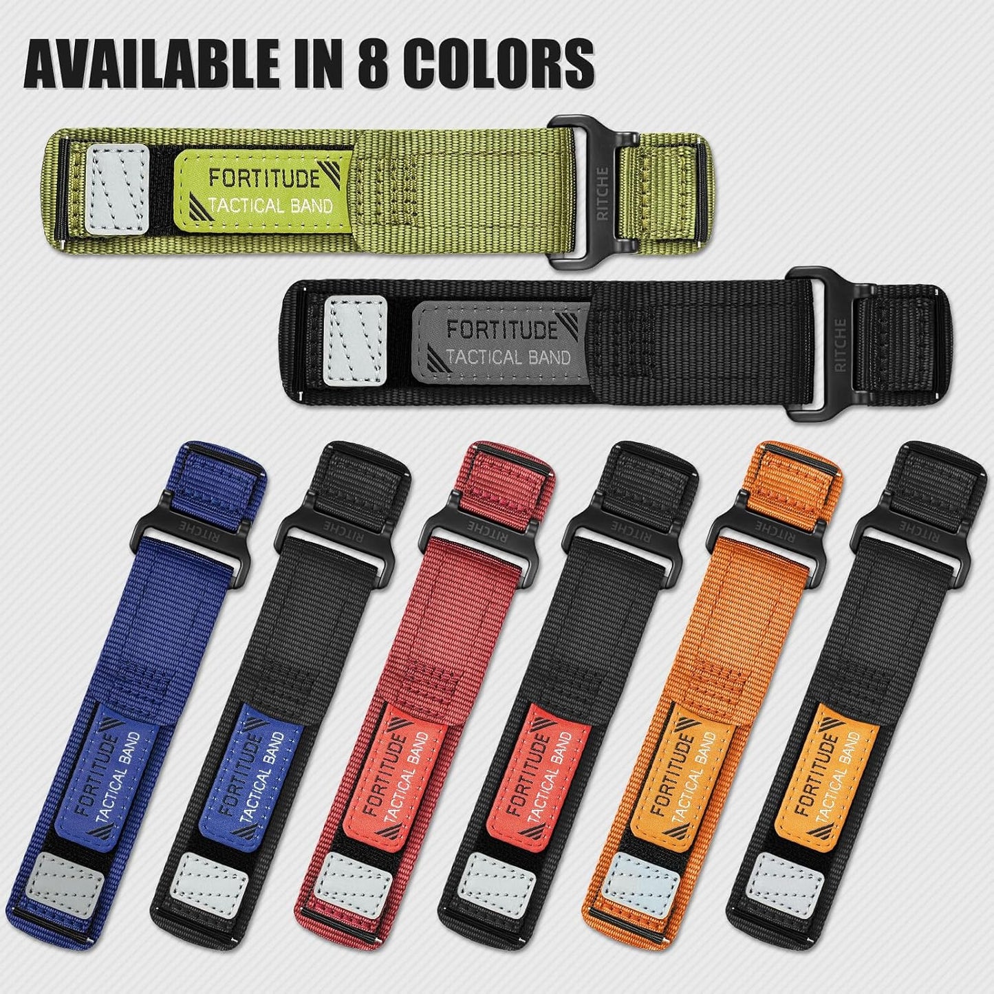 HOTRitche Christmas Gift Nylon Sport Watch Band for men women Quick Release 20MM 22MM Replacement Watch Strap Compatible with Timex Expedition watch Black/Navy Blue/Crimson Red/Pumpkin Orange/Army Green, White Elephant Gifts, Stocking Stuffers For Men
