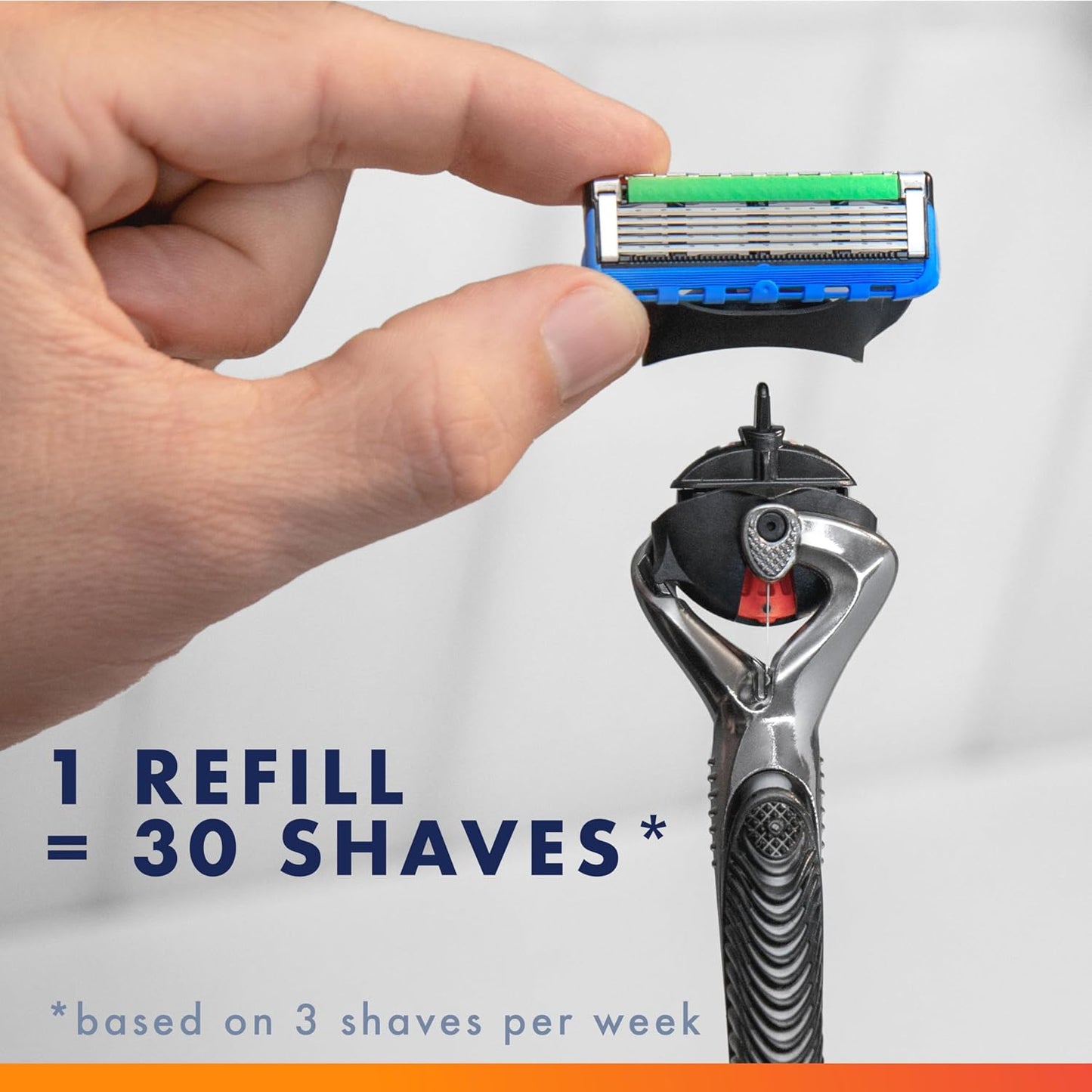 HOTGillette Fusion5 ProGlide Men's 5-Blade Razor Blade Refills with Precision Trimmer, 10 Count