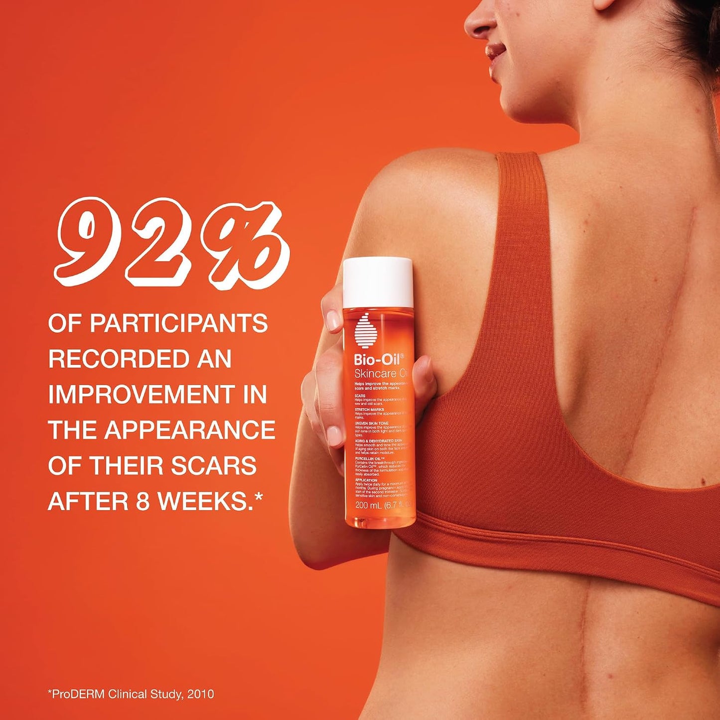 HOTBio-Oil Skincare Body Oil Serum, Scars & Stretch Marks, 4.2 fl oz | Dermatologist Recommended, Vitamin E & A, Dry & Sensitive Skin, Non-Comedogenic, Face and Body, Scar Treatment