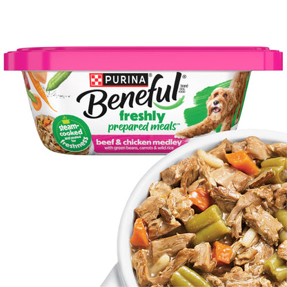 HOTPurina Beneful Gravy Wet Dog Food Variety Pack, Prepared Meals Stew - (12) 10 oz. Tubs
