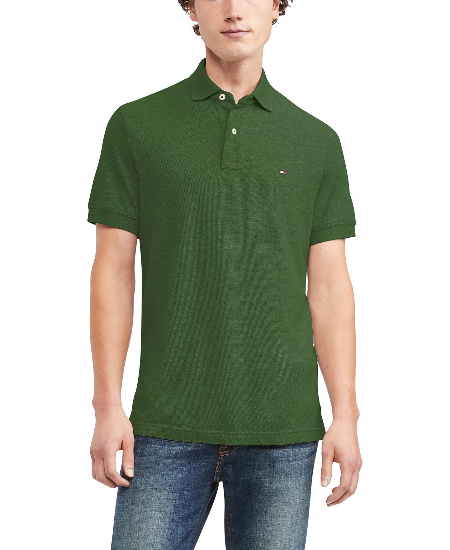 HOTTommy Hilfiger Men's Short Sleeve Cotton Pique Polo Shirt in Classic Fit
