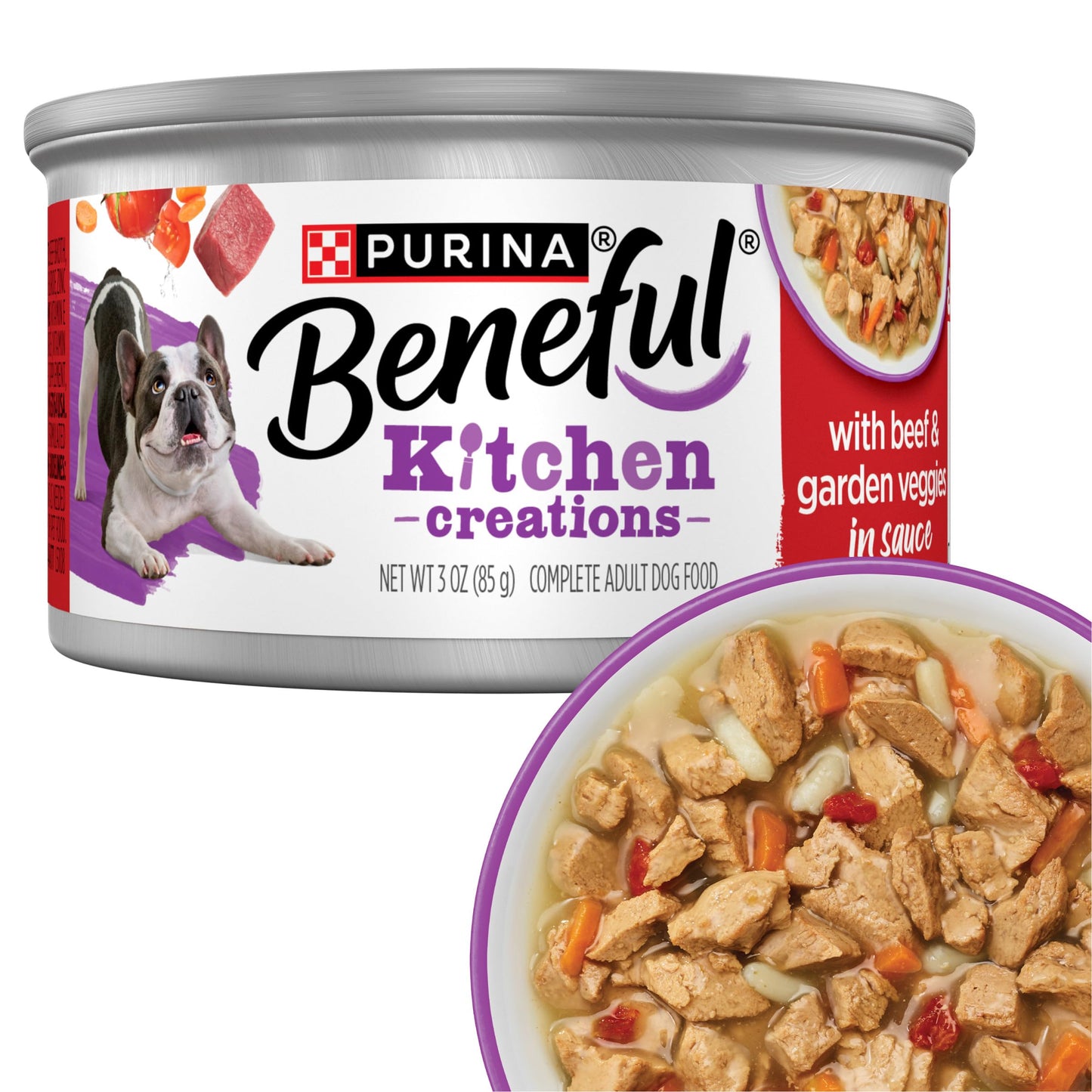 HOTPurina Beneful Kitchen Creations With Beef, Chicken, or Lamb Wet Dog Food Variety Pack - (Pack of 30) 3 oz. Cans