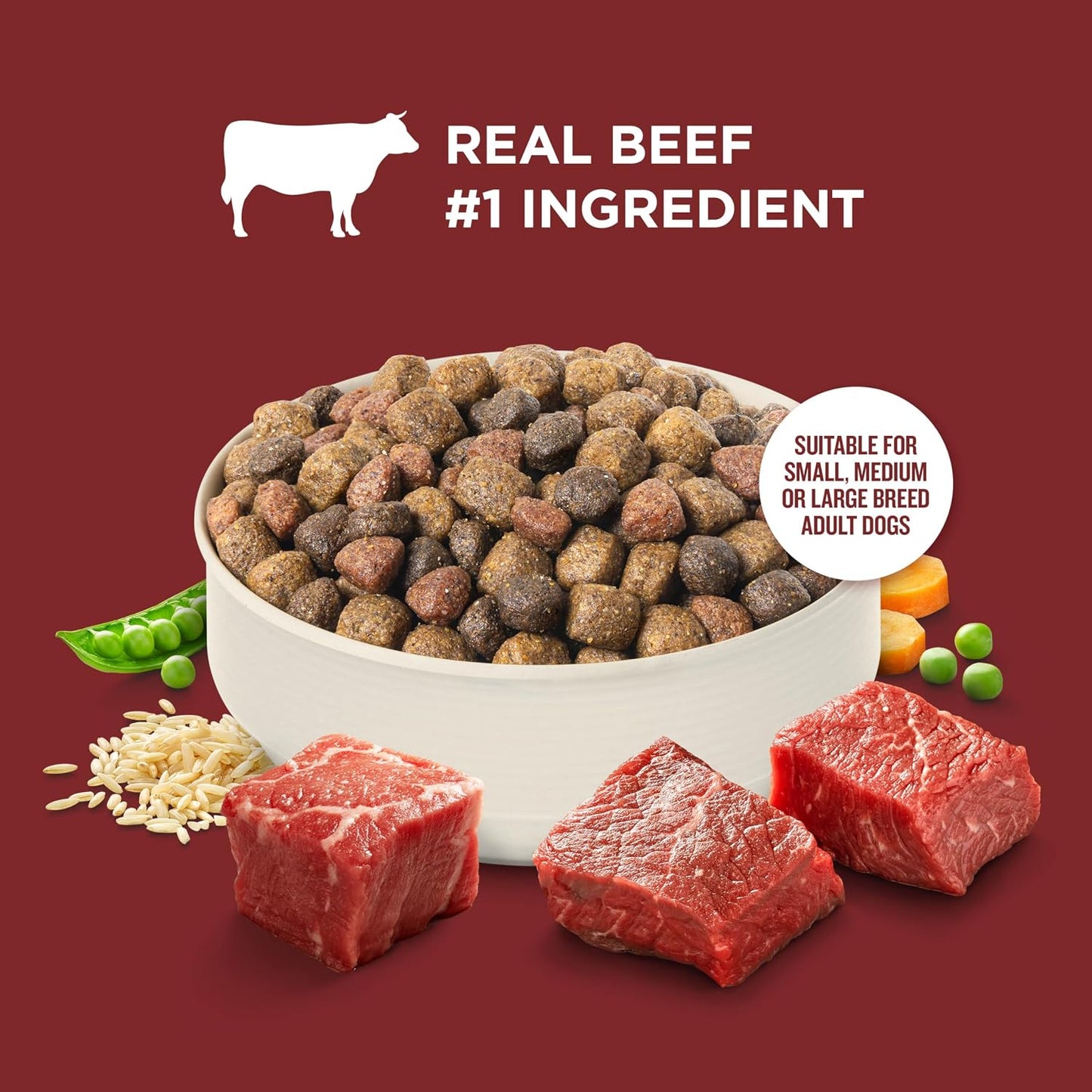 HOTNutrish Dry Dog Food, Beef, Pea & Brown Rice, 40 lb. Bag (Rachael Ray)