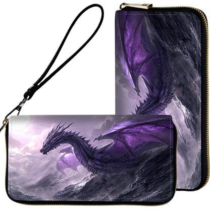 HOTWristlet Wallets for Women,Ladies Women's Wallet,Clutch Purses for Female Leather Large Capacity Credit Card Holder with Zipper Slim Cute Coin Pocket,RFID Blocking,Cute Funny Eye Purple