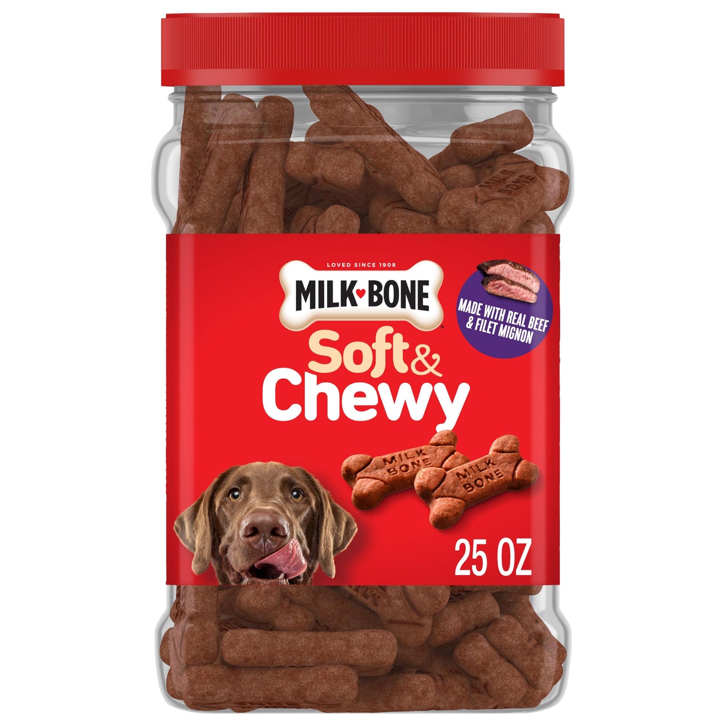 HOTMilk-Bone Soft & Chewy Dog Training Treats, 25 oz Canister | Made with real chicken breast, soft dog treats for training and rewarding, 18% protein, fortified with vitamins and minerals