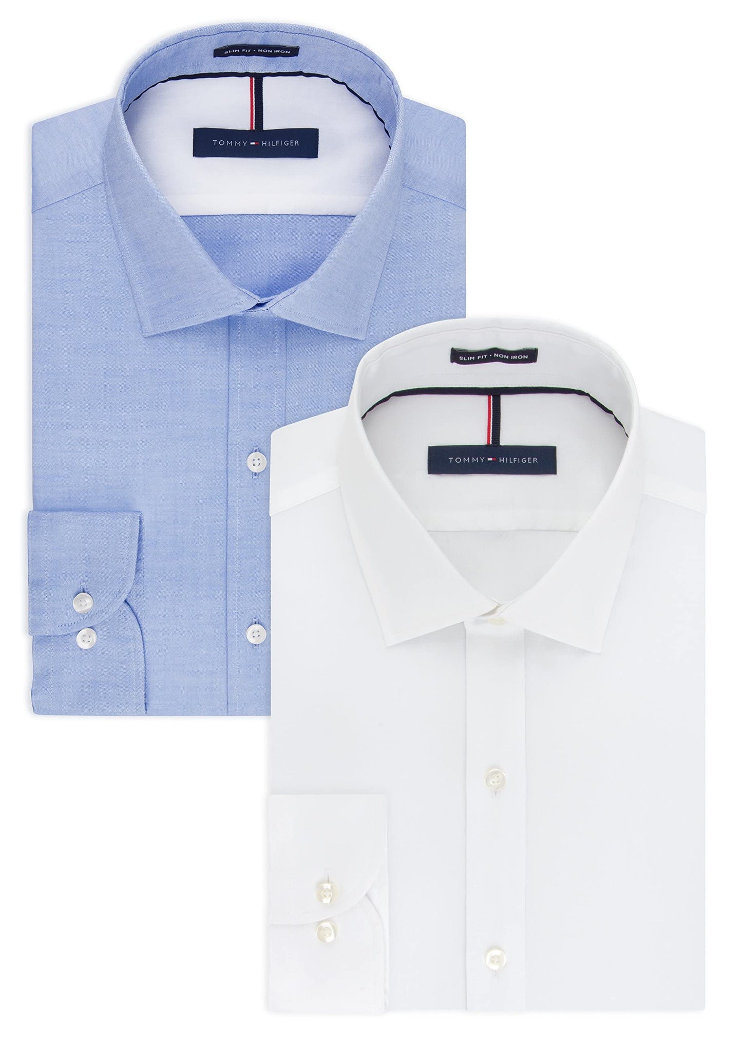 HOTTommy Hilfiger Men's Slim Fit Non Iron Solid Dress Shirt