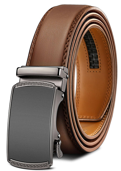 HOTBULLIANT Men's Belt,Slide Ratchet Belt Adjsutable For Men Suit Casual Jeans Gift Boxed,Trim To Fit
