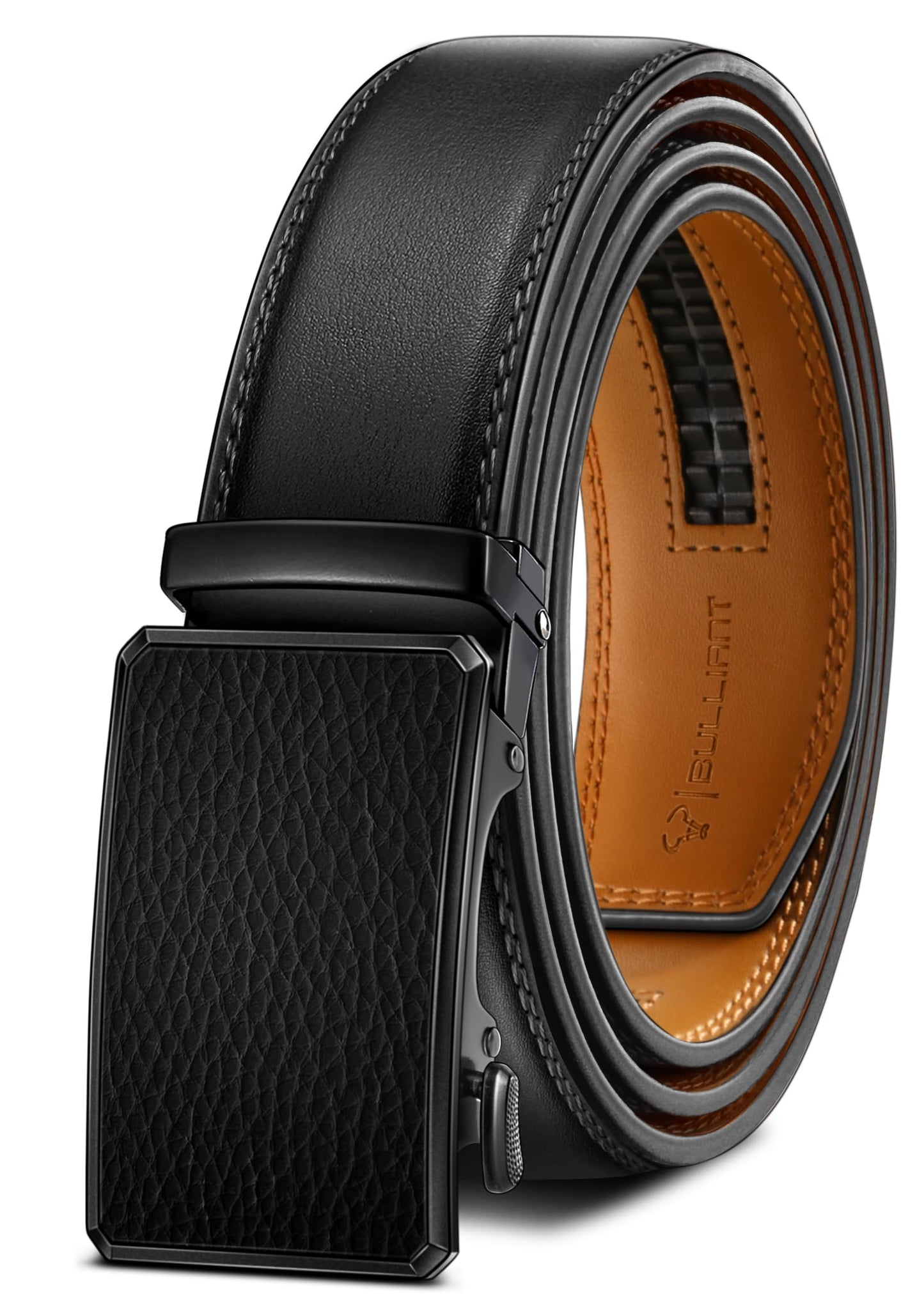 HOTBULLIANT Men's Belt,Brand Ratchet Belt Of Genuine Leather For Gift Men Dress,Size Customized