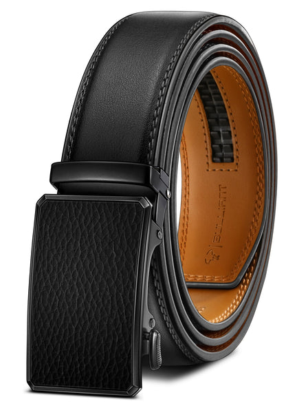 HOTBULLIANT Men's Belt,Brand Ratchet Belt Of Genuine Leather For Gift Men Dress,Size Customized
