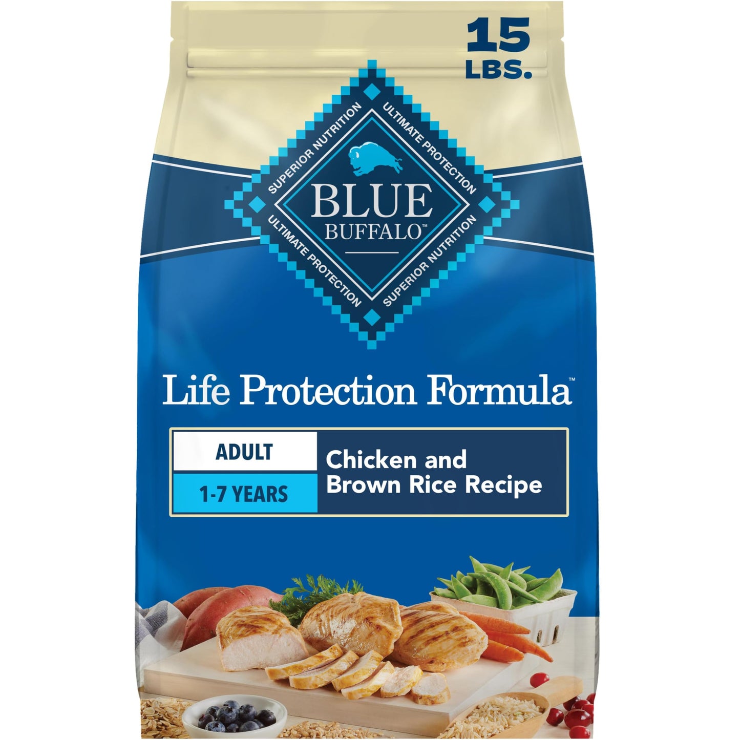 HOTBlue Buffalo Life Protection Formula Chicken Adult Dry Dog Food, 34 lb | Real Chicken #1 Ingredient, Supports Immunity with Antioxidant-Rich LifeSource Bits, Promotes Healthy Muscle Development
