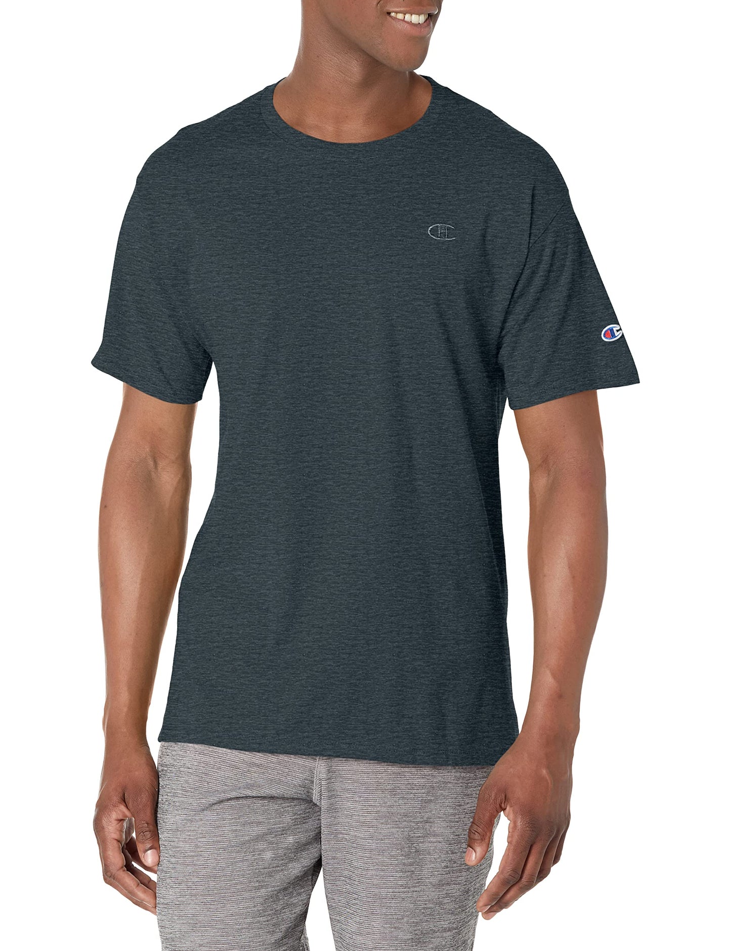 HOTChampion Men's Classic Short Sleeve T-Shirt, Standard Fit, Midweight 100% Cotton, Available in Regular and Big & Tall