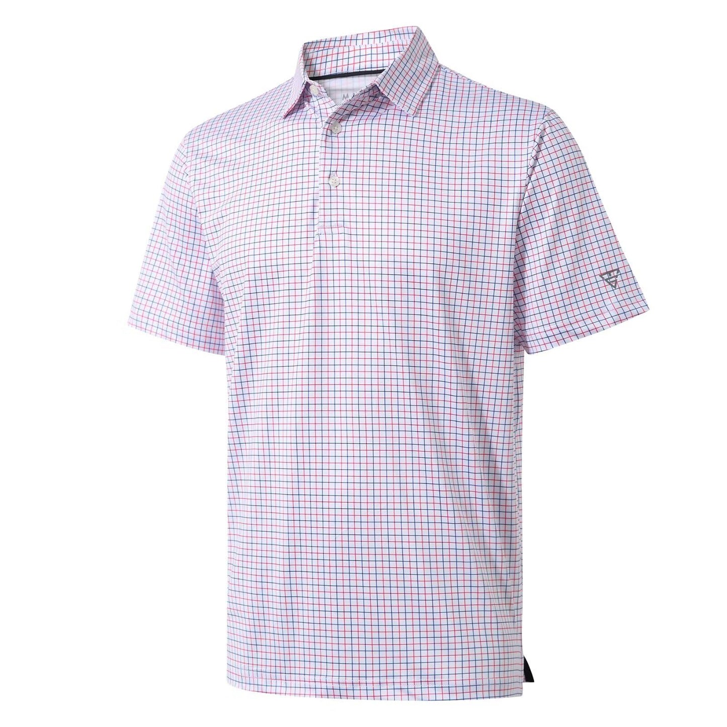 HOTGolf Shirts for Men Dry Fit Short Sleeve Print Performance Moisture Wicking Polo Shirt