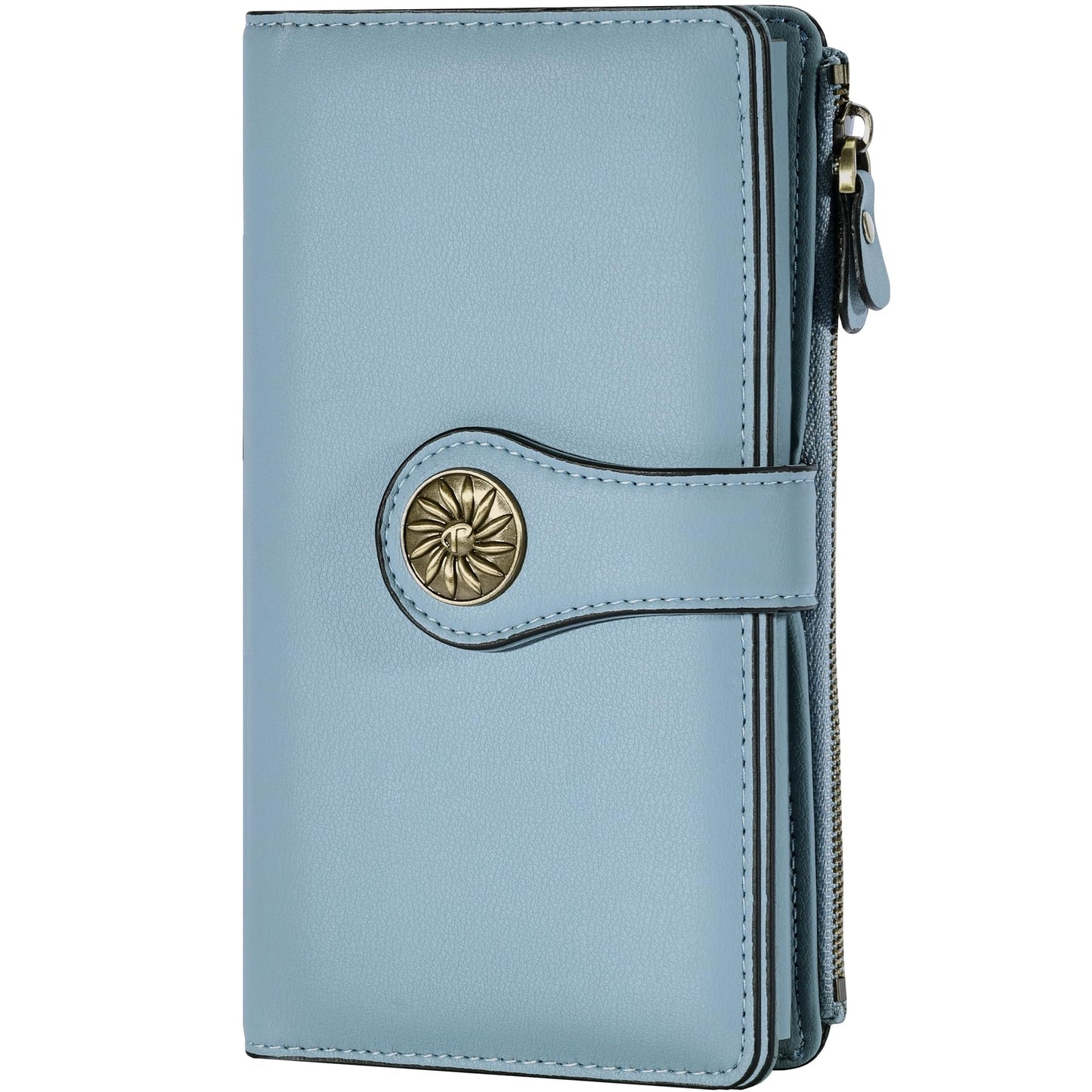 HOTTravelambo Women's Wallet RFID Blocking Trifold Clutch Large Capacity Credit Card Holder Travel Purse