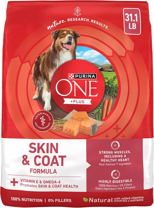 HOTPurina ONE Natural, Sensitive Stomach Dry Dog Food, +Plus Skin & Coat Formula - 31.1 lb. Bag