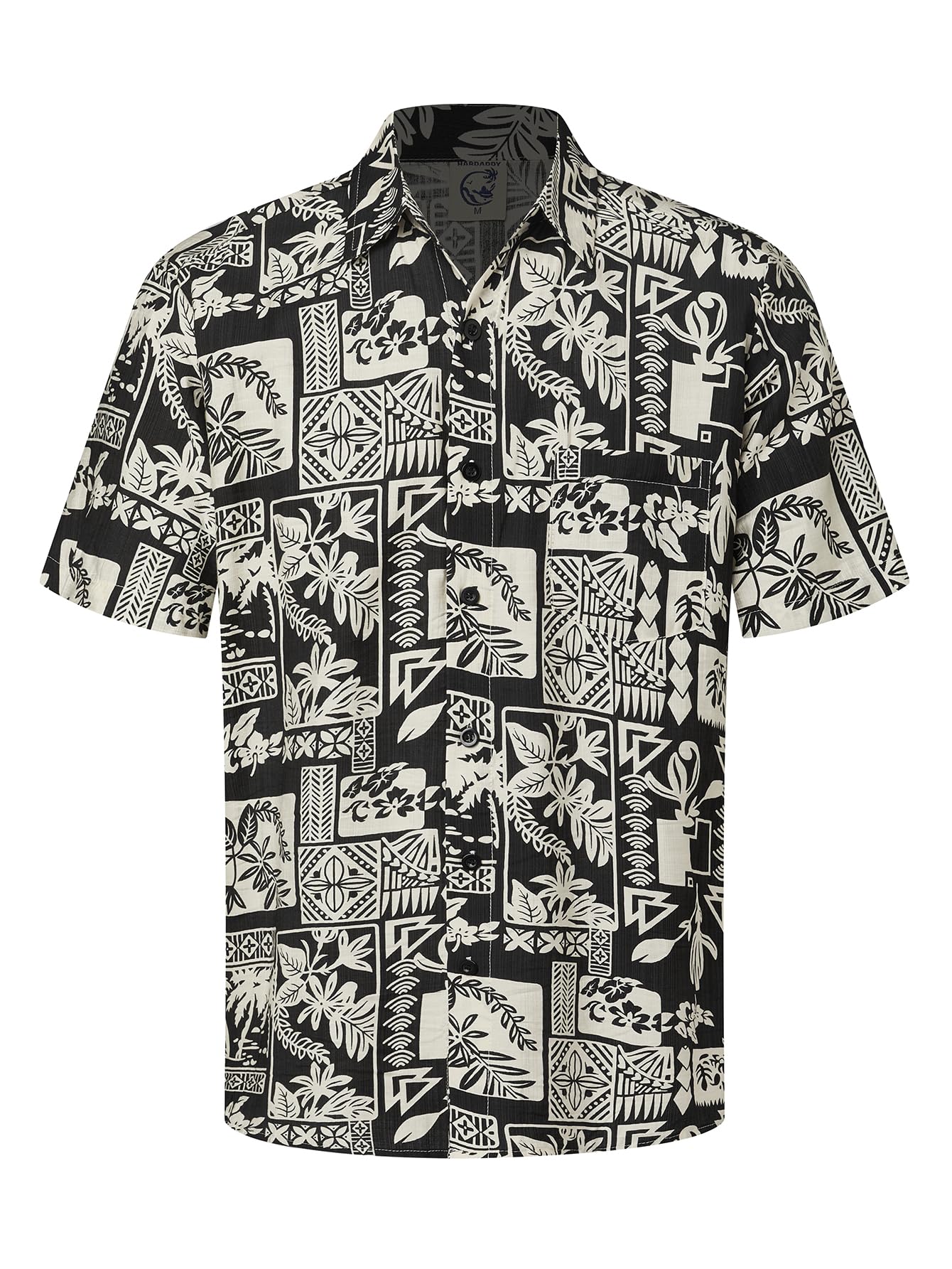 HOTHardaddy Men's Hawaiian Shirt Short Sleeves Coconut Printed Button Down Summer Beach Casual Shirts