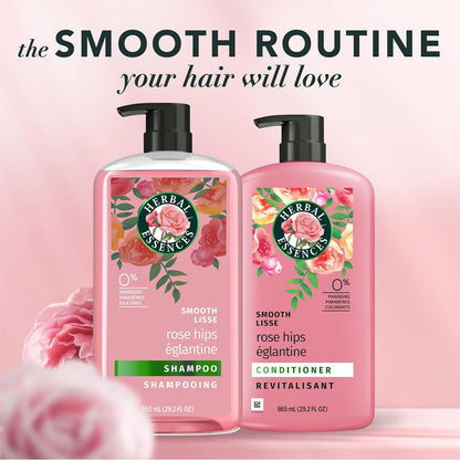 HOTHerbal Essences Shampoo & Conditioner Set, Rose Hips - Smooth Collection, Paraben-Free, Color-Safe, Shiny Hair with Jojoba & Vitamin E, 29.2 Fl Oz Each, 2-Pack