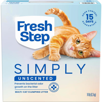 HOTFresh Step Advanced Odor Shield Light Weight Multi Cat Clumping Litter with Febreze Freshness, Ammonia Block Technology, 18.5 lb. Box, Pack of 2