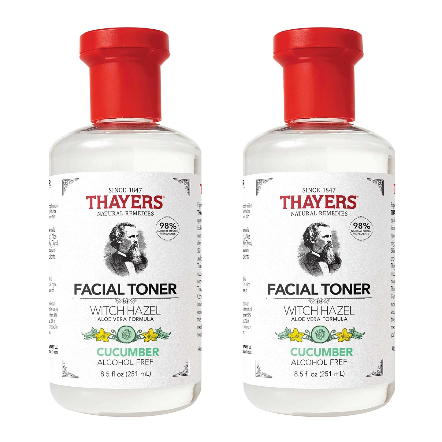 HOTTHAYERS Alcohol-Free Rose Petal Witch Hazel Facial Toner for Glowing Skin, Soothing, Hydrating, Refreshing Toner for All Skin Types, 12oz (Packaging May Vary)