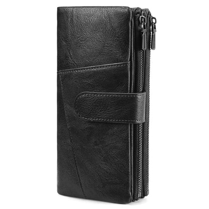 HOTFALAN MULE Womens Wallet RFID Blocking Large Capacity Card Holder Vegan Leather Trifold Wallets