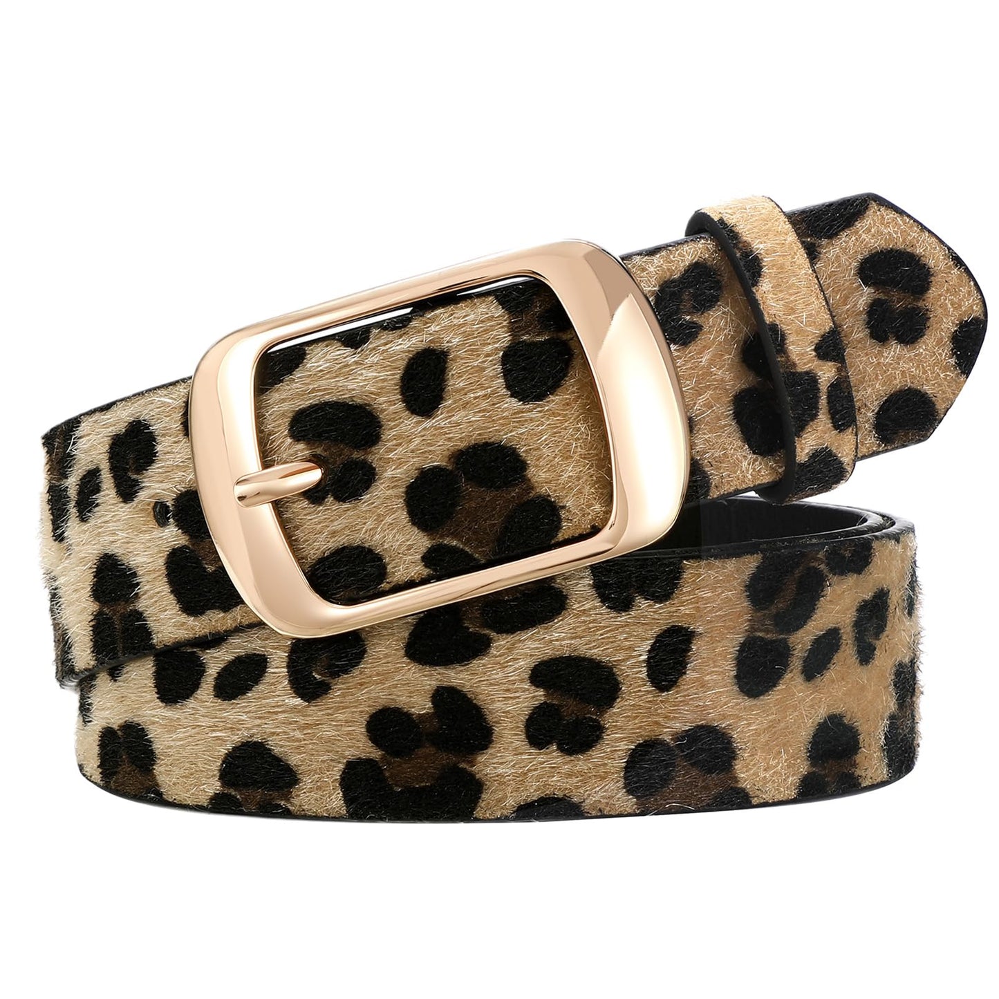 HOTSUOSDEY Women Belts For Jeans Dresses Pants Ladies Leather Waist Belt with Elegant Buckle, Width 1.3"