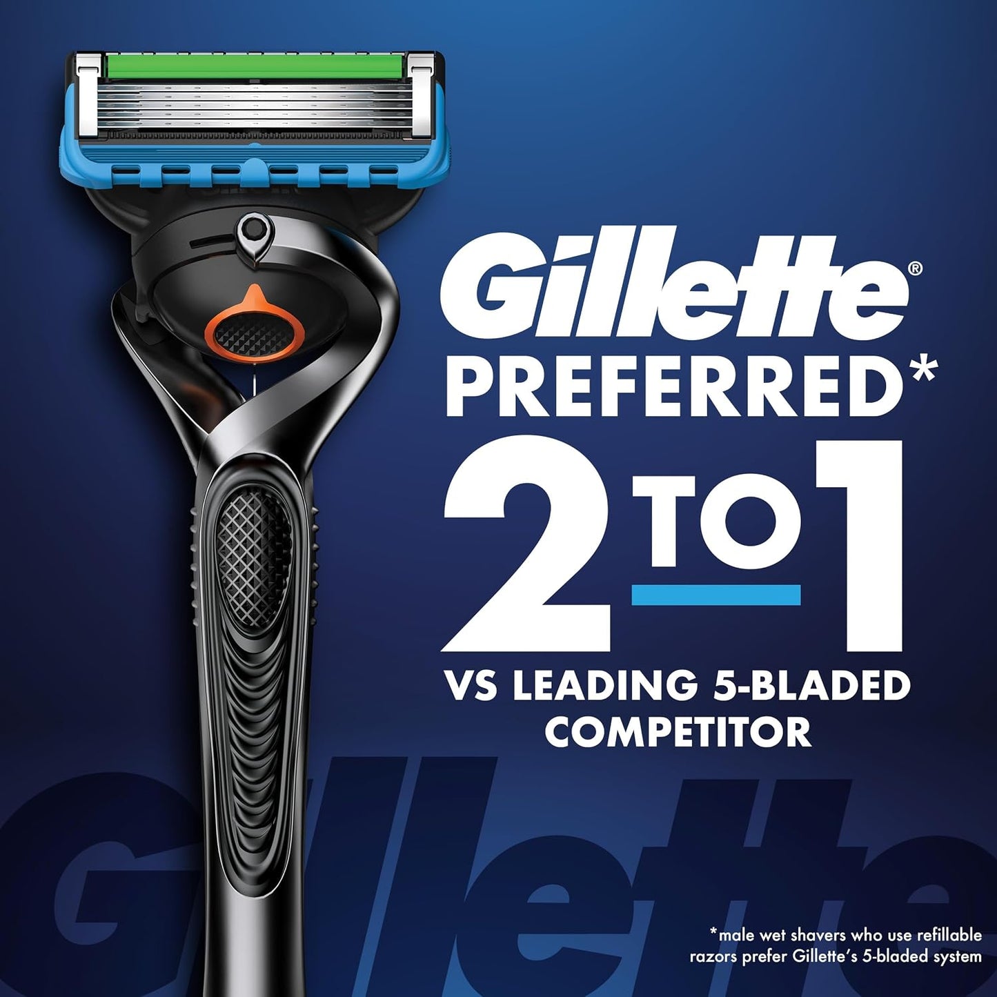 HOTGillette ProGlide Shield Men's Razor, 5-Blade Razor with Precision Trimmer, 1 Handle and 4 Refills