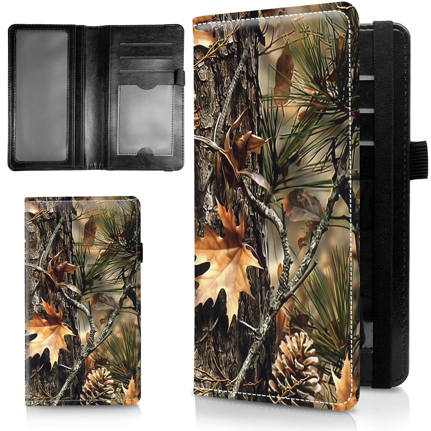 HOTLeather Checkbook Covers for Personal Checkbook Check book Holder Cover Wallets for Women Men,RFID-Blocking Slim Checkbook Cover for Duplicate Checks with Elastic Strap,Colorful Turtle