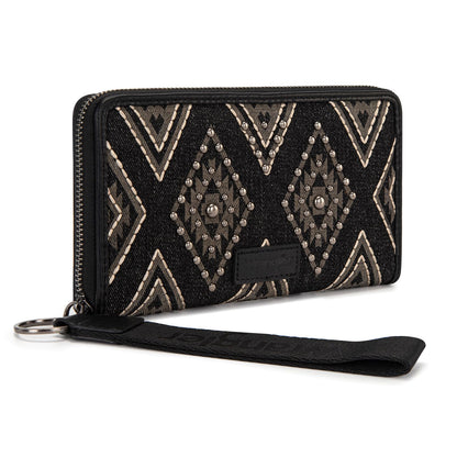HOTMontana West X Wrangler Large Womens Wallet Western Tooling Flower Wallets, Card Cases & Money Organizers Bifold Card Cash Phone Wallet Ladies Female Travel Clutch Wallets with RFID Lining